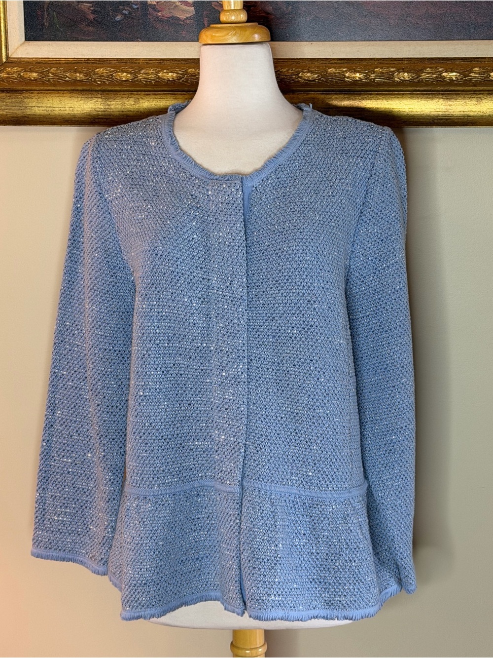 Talbots | Size 1X Light Blue Tweed Jacket
